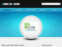Tablet Screenshot of manosenaccion.org